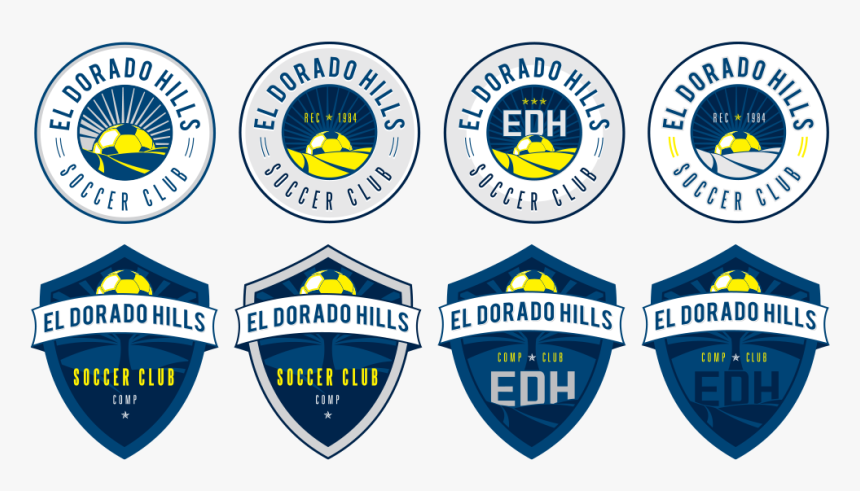 El Dorado Hills Various Soccer Logo And Crest Designs - Emblem, HD Png Download, Free Download