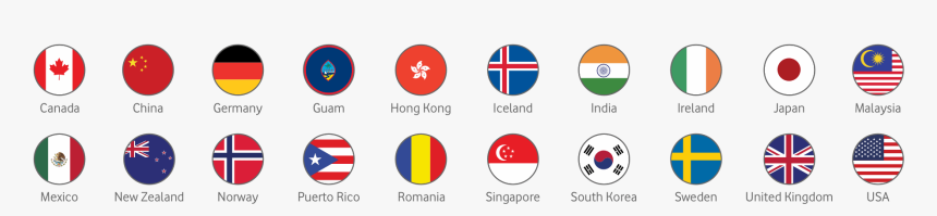 Zone 1 Countries - Zone 1 Vodafone, HD Png Download, Free Download