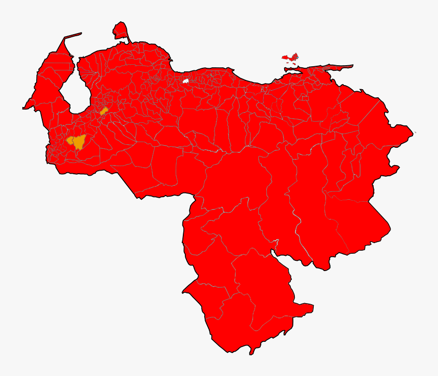 Ganador Municipios 2018 - Venezuela Map Black And White, HD Png Download, Free Download