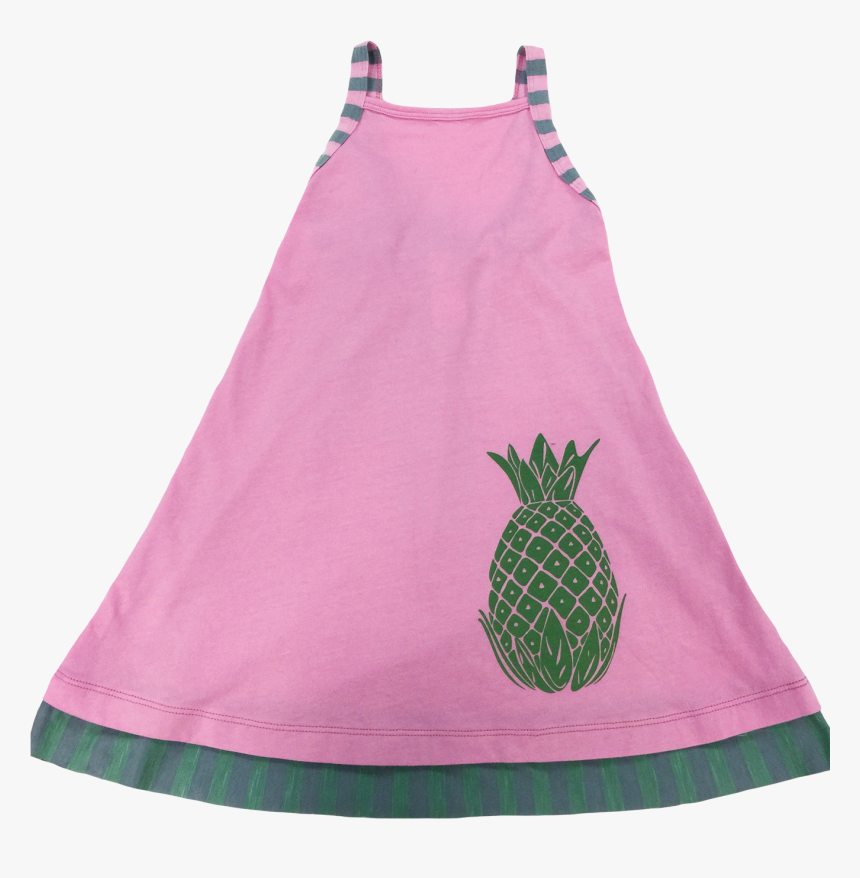 Pink Pullover Dress With Pineapple Print On Lower Left - Pineapple, HD Png Download, Free Download