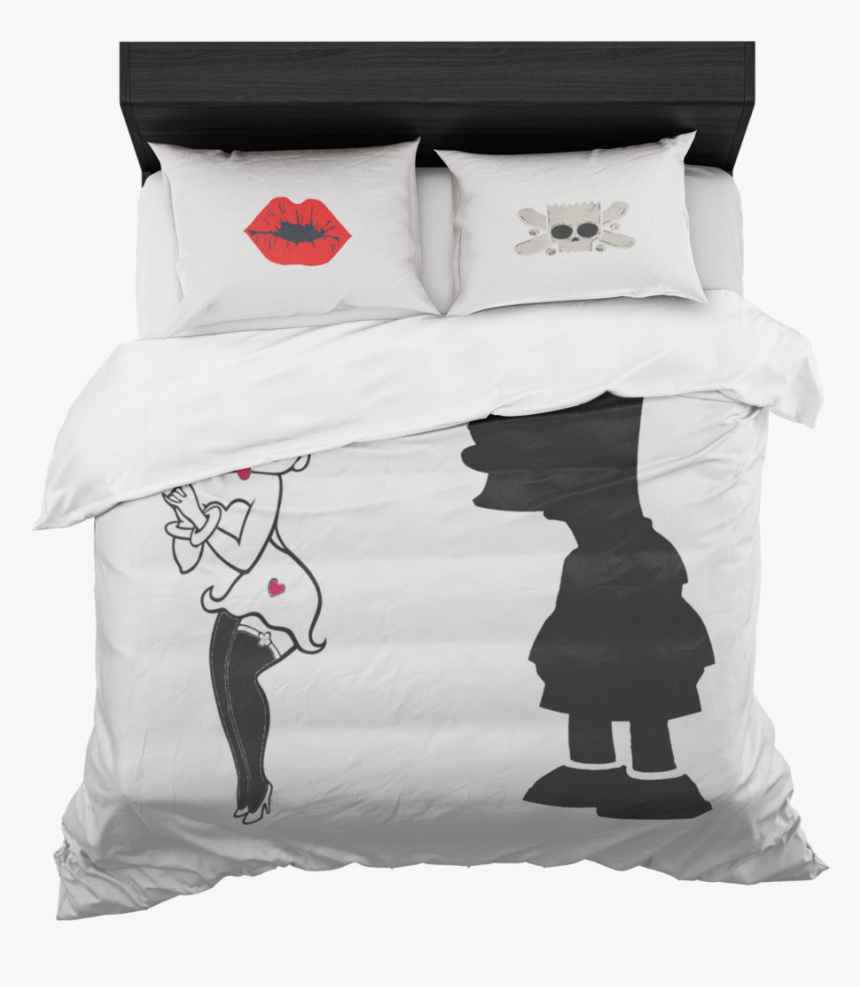 Image Royalty Free Stock Betty Boop And Bart His Hers - Frenchie Bed Sheets, HD Png Download, Free Download