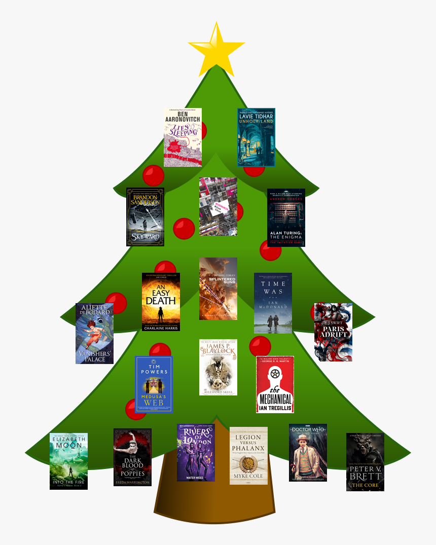 Christmas Tree Of Books Cartoon, HD Png Download, Free Download