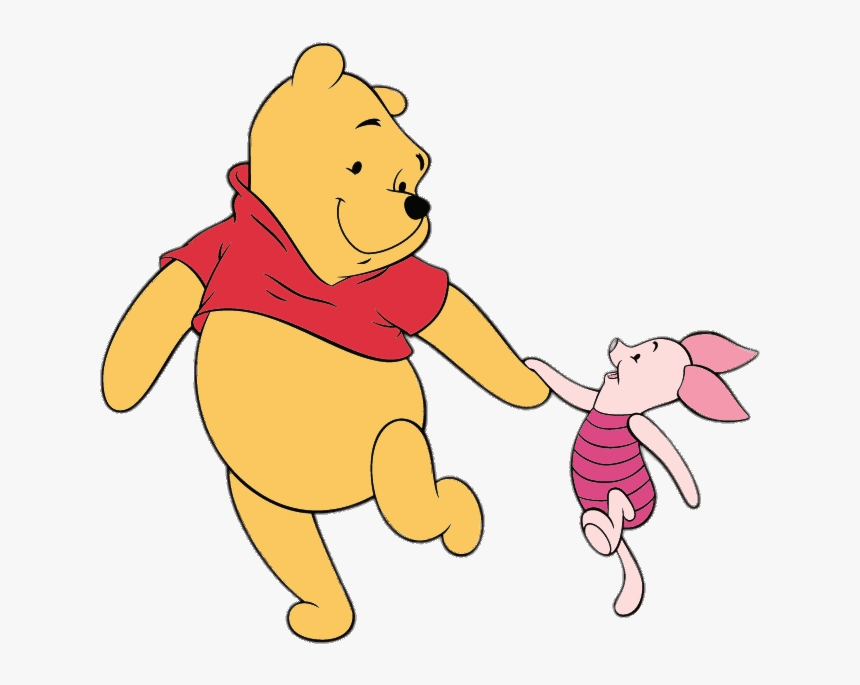 Winnie The Pooh And Piglet Walking Hand In Hand - Winnie The Pooh Walk, HD Png Download, Free Download