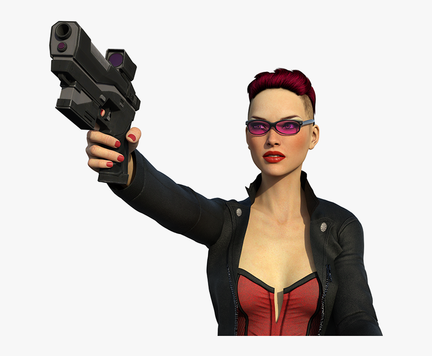 3d Action Girl Png, Transparent Png, Free Download