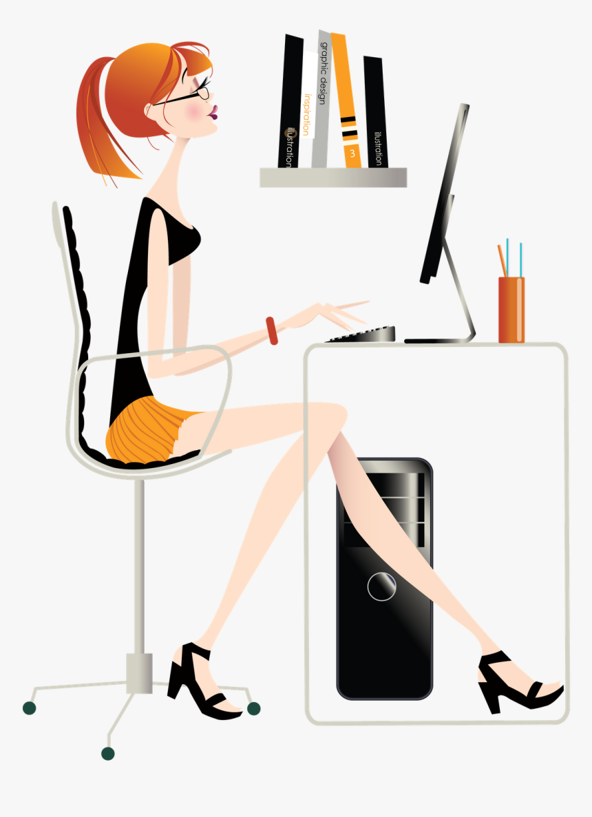 Writer Girl Png, Transparent Png, Free Download