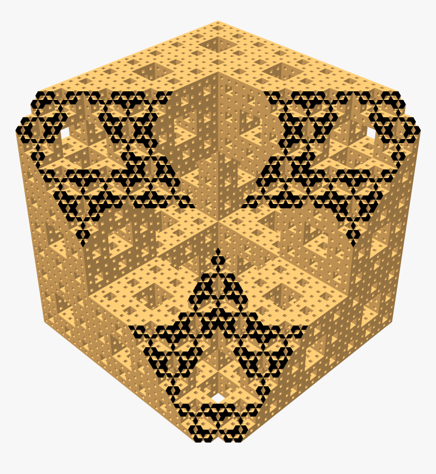 Menger Sponge Diagonal Section 20 - Sierpinski Cube, HD Png Download, Free Download