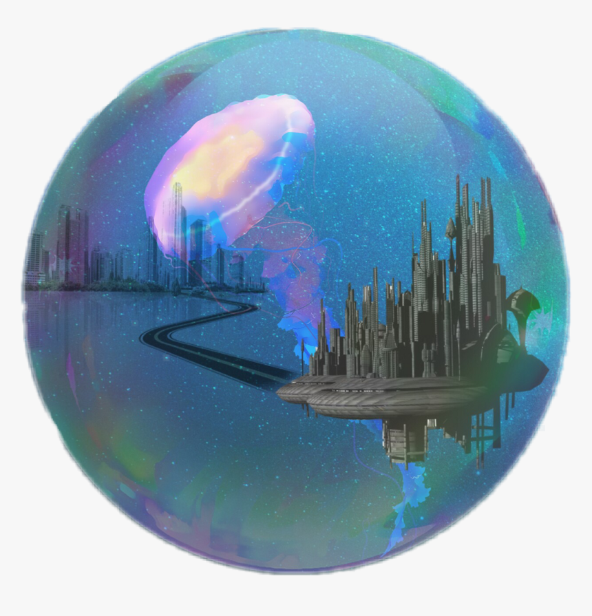 Bubble City Jellyfish Ocean Water Fantasy Surreal Myedi - Surreal Transparent Png, Png Download, Free Download