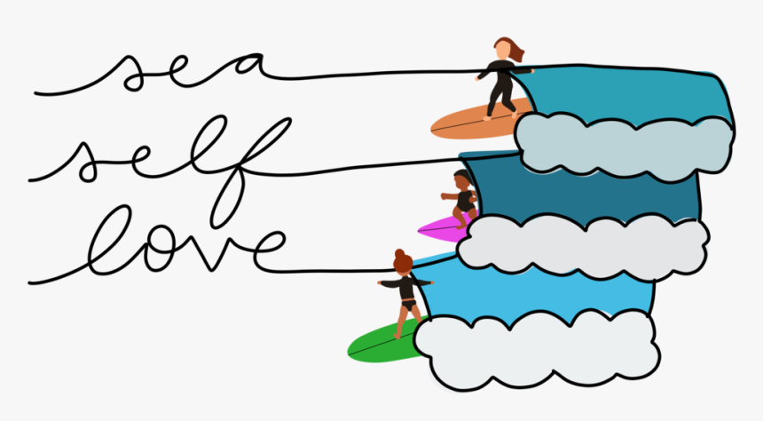 Seaselflove Surfers Outlined - Cartoon, HD Png Download, Free Download