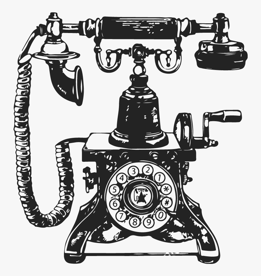 Vintage Telephone Vector, HD Png Download, Free Download