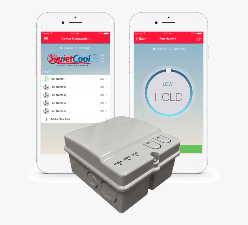 Wifi Smt Control Hq - Quietcool Wifi Smart Control, HD Png Download, Free Download