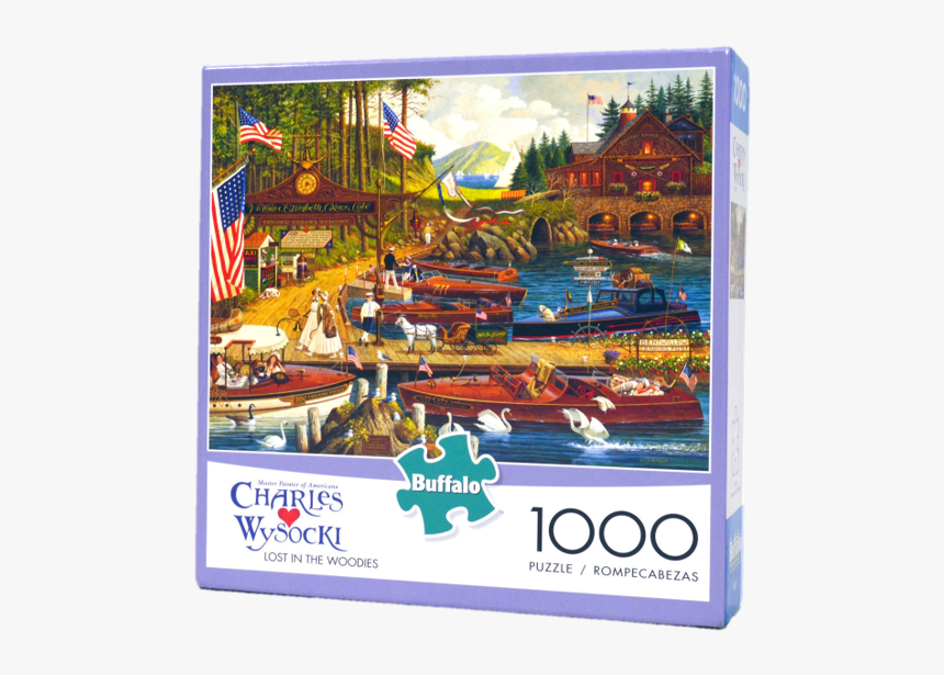 Board Game Box - Buffalo Games Charles Wysocki Lost In The Woodies Puzzle, HD Png Download, Free Download