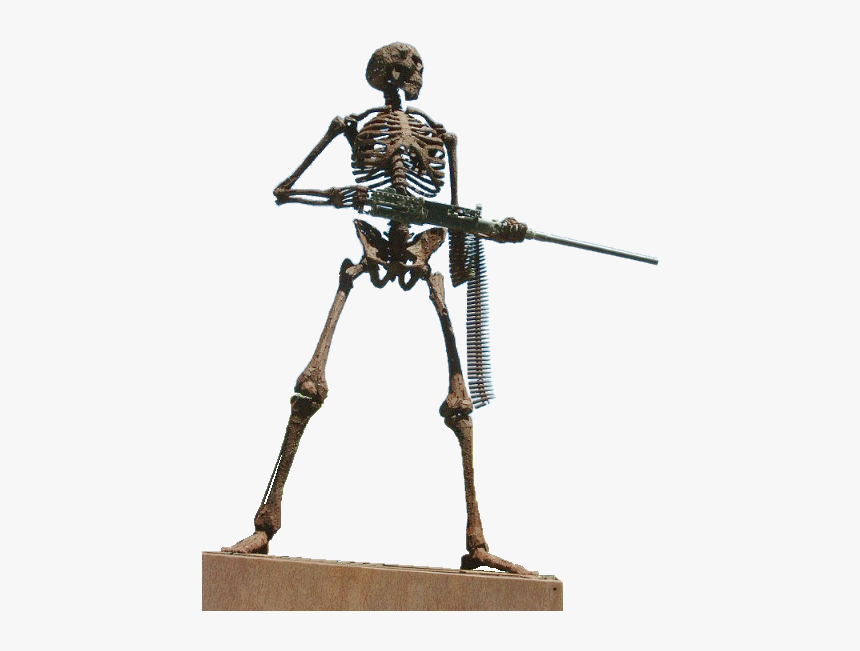 Skeleton With Guns Meme, HD Png Download, Free Download