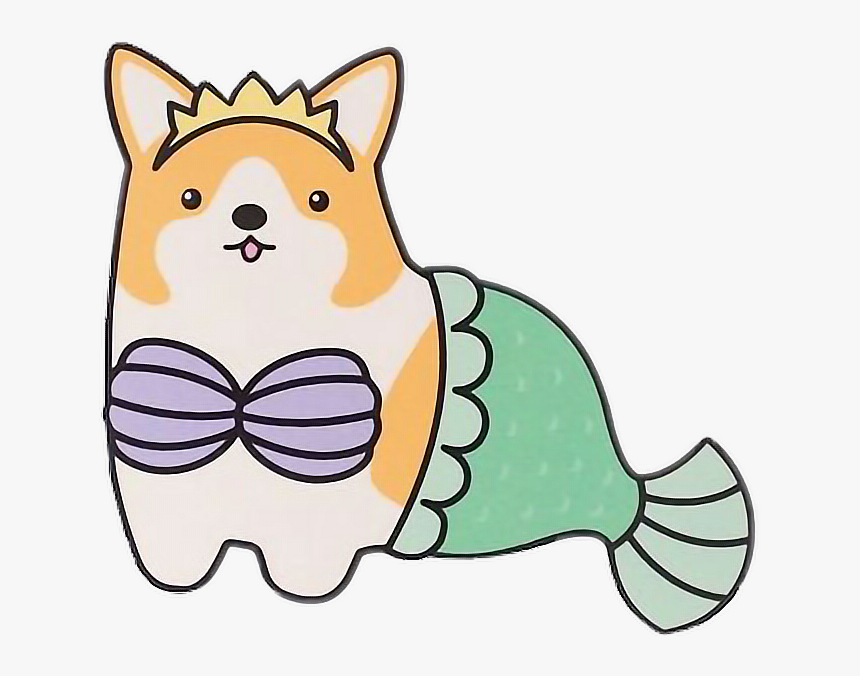 #dog #dogs #perro #perros #sirena #princess #princesa - Easy Cute Corgi Drawing, HD Png Download, Free Download