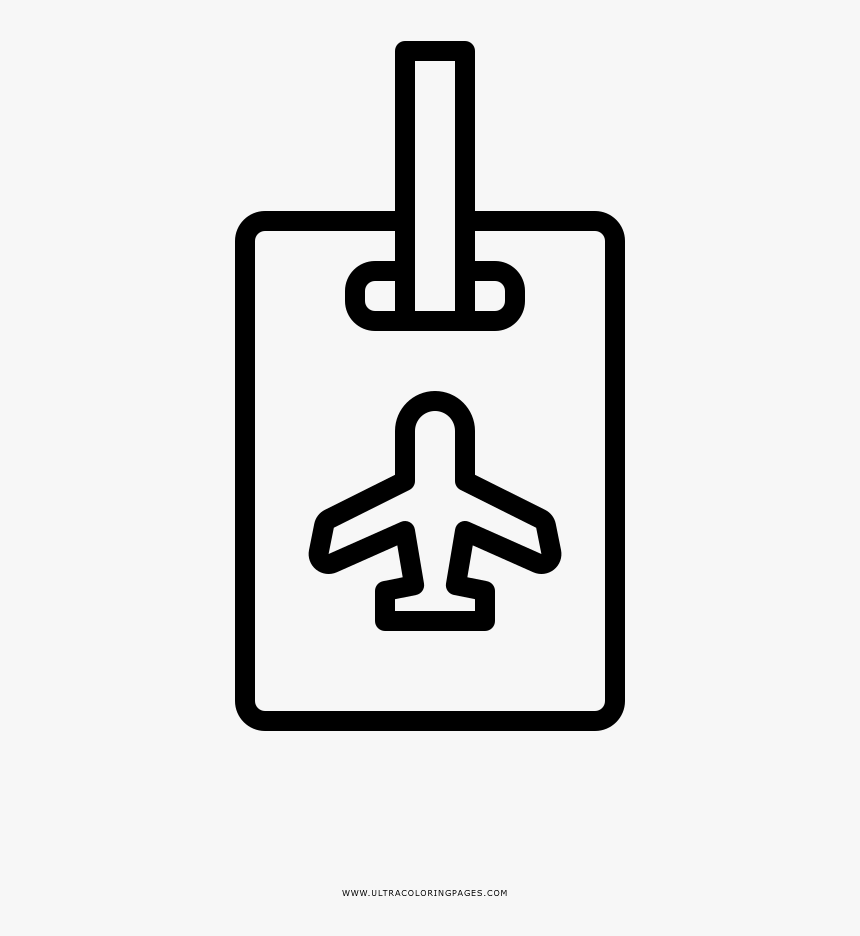 Luggage Tag Coloring Page, HD Png Download, Free Download