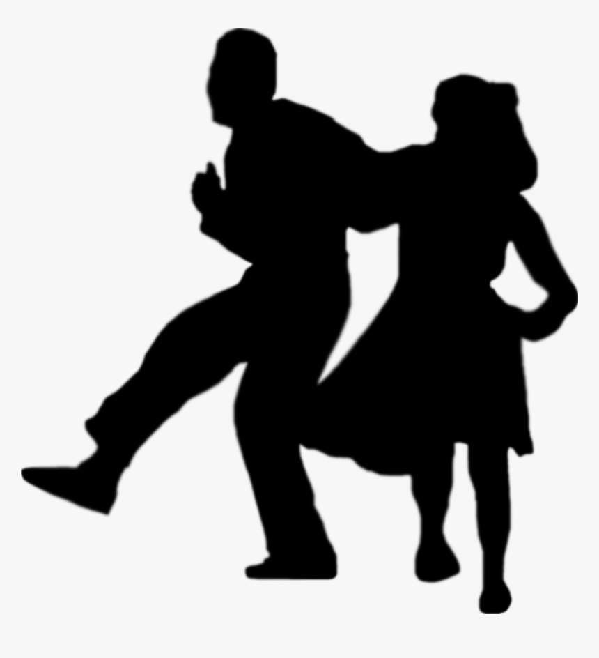 West Coast Swing Ballroom Dance Silhouette - Swing Dancers Silhouette, HD Png Download, Free Download