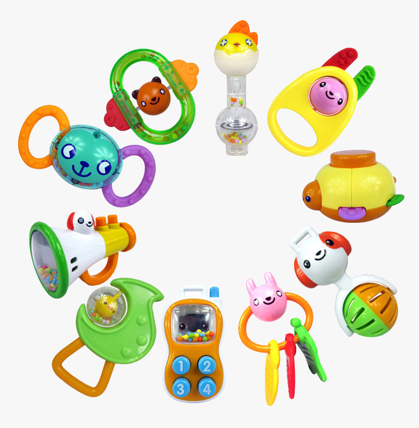 澳 贝 Auby 澳贝 Rattle Hand Grab Ring Squeegee Glue 10 - Baby Toys, HD Png Download, Free Download