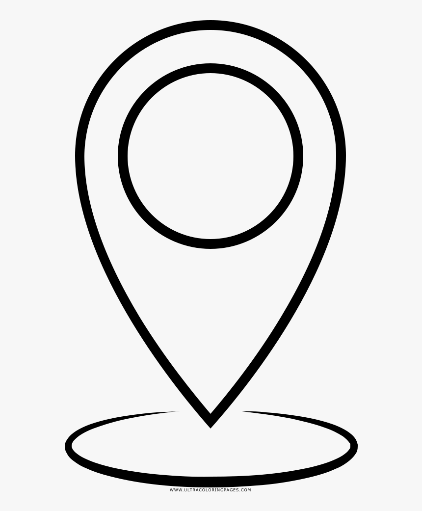 Map Marker Coloring Page - Circle, HD Png Download, Free Download