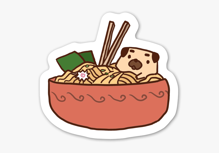 Ramen Noodle Lover Dog Sticker - Cartoon Noodle, HD Png Download, Free Download