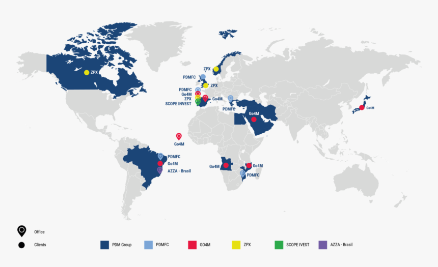 Pdm Group Global Network - Vodafone Global Roaming Map, HD Png Download, Free Download