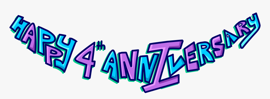 Club Penguin Wiki - Anniversary 4th Year Transparent, HD Png Download, Free Download