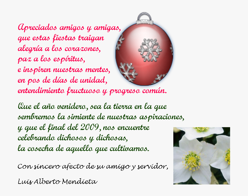 Mensaje Navideño En Ingles Y Español, HD Png Download, Free Download