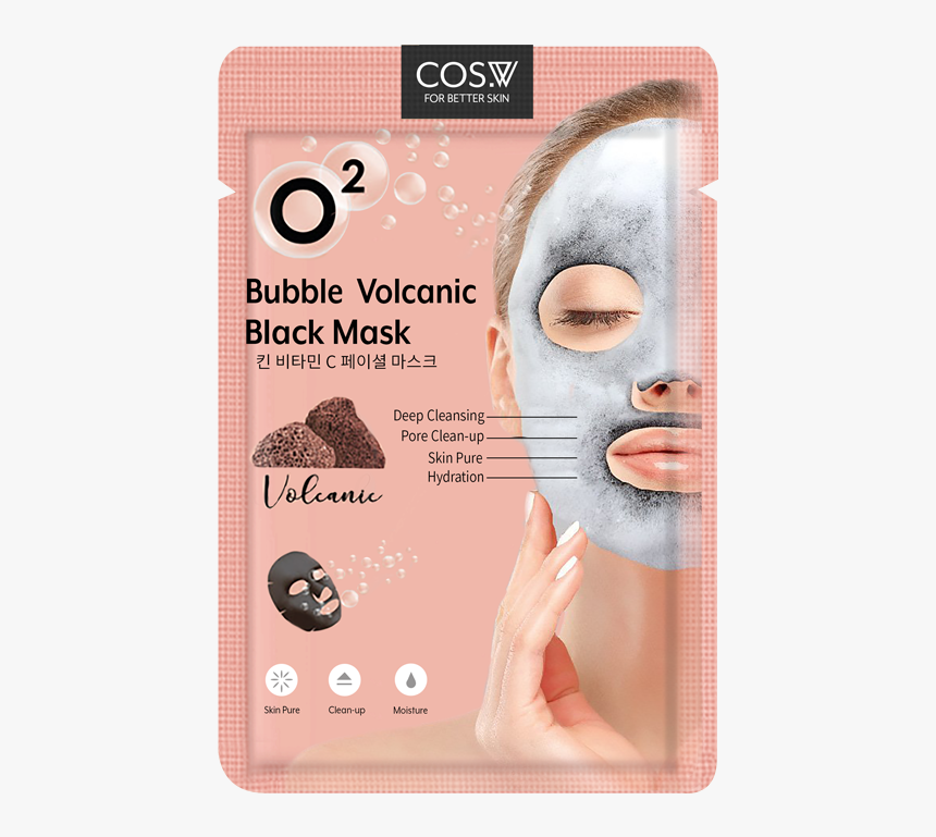 Cos W O2 Bubble Charcoal Black Mask, HD Png Download, Free Download