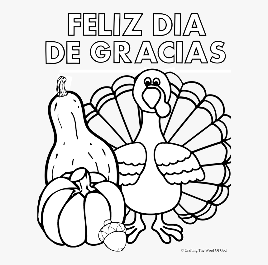 Transparent Accion De Gracias Clipart - Easy Printable Thanksgiving Coloring Pages, HD Png Download, Free Download