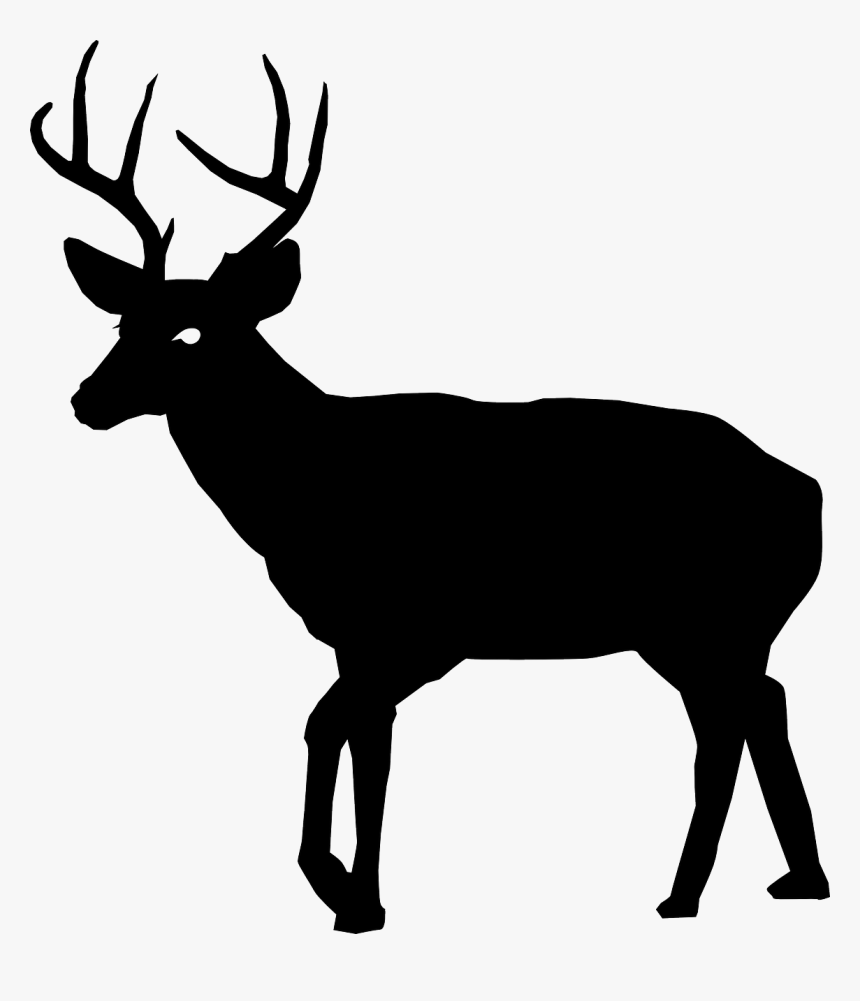 White-tailed Deer Deer Hunting Clip Art - Deer Silhouette Transparent Background, HD Png Download, Free Download