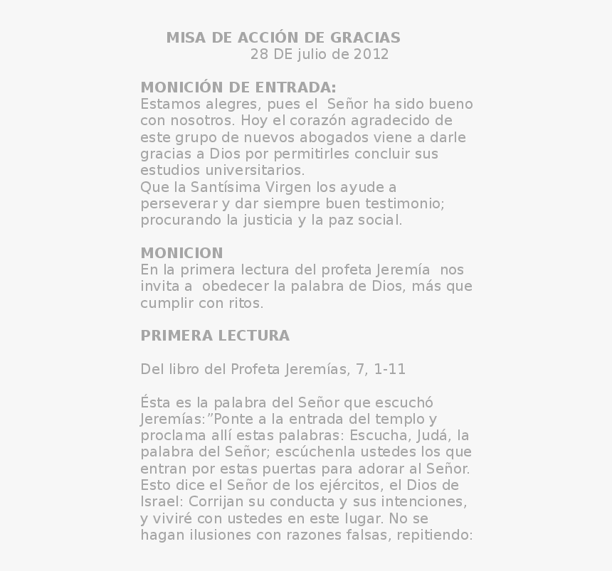 Peticiones Para Misa De Accion De Gracias, HD Png Download, Free Download