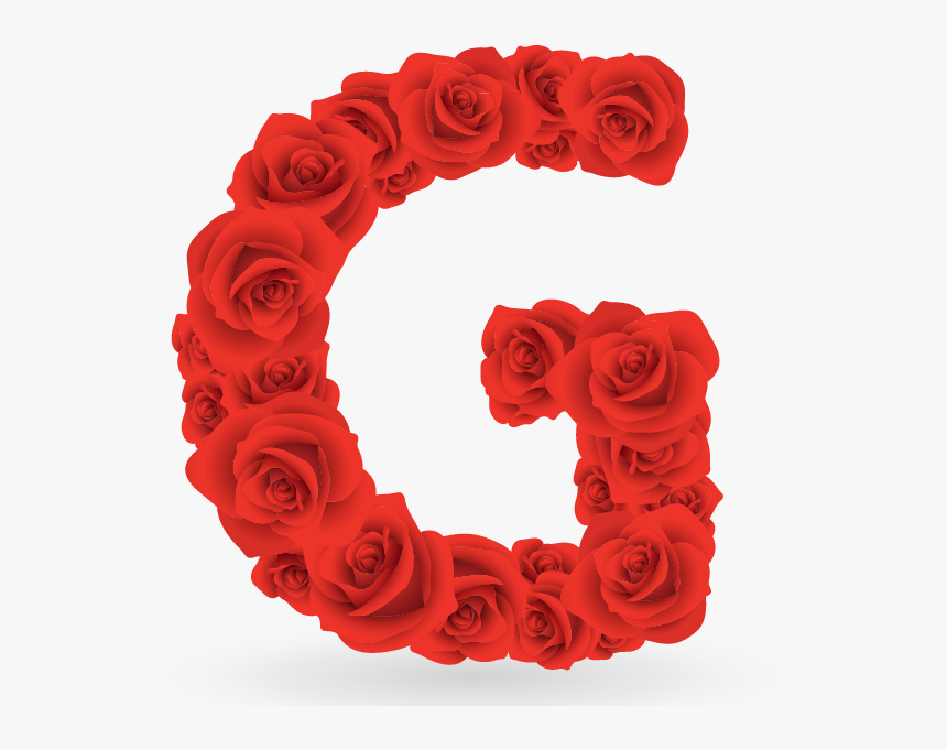 Abecedario Hecho Con Rosas Rojas - Alphabet Flower A Rose, HD Png Download, Free Download