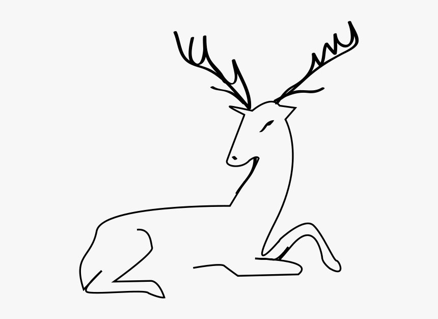 Deer - Drawing Santa Claus On A Reindeer, HD Png Download, Free Download