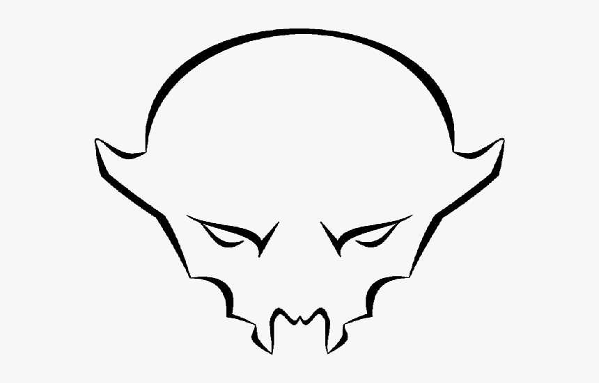 Simple Black-line Vampire Lord Head Tattoo Design By - Vampire Lord Skyrim Deviantart, HD Png Download, Free Download
