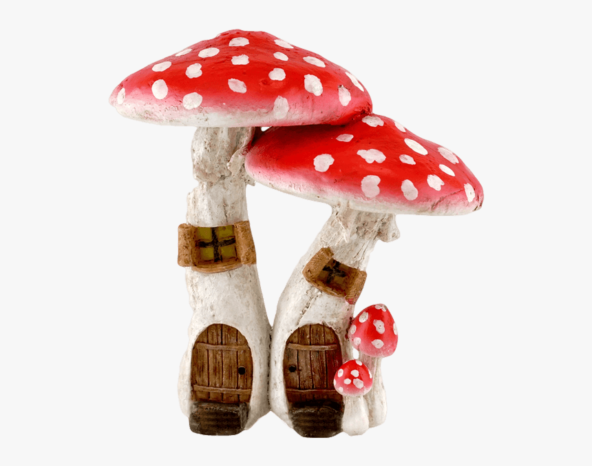 Double Toadstool Fairy House - Mushroom House Fairy Clipart, HD Png Download, Free Download