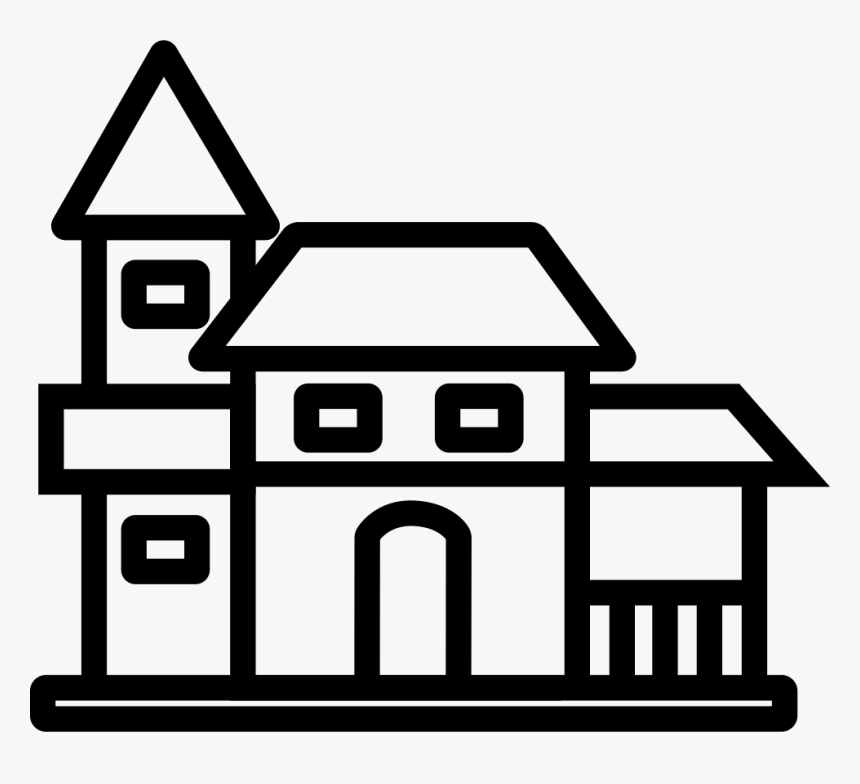 Villa - Drawing Of Book House, HD Png Download, Free Download