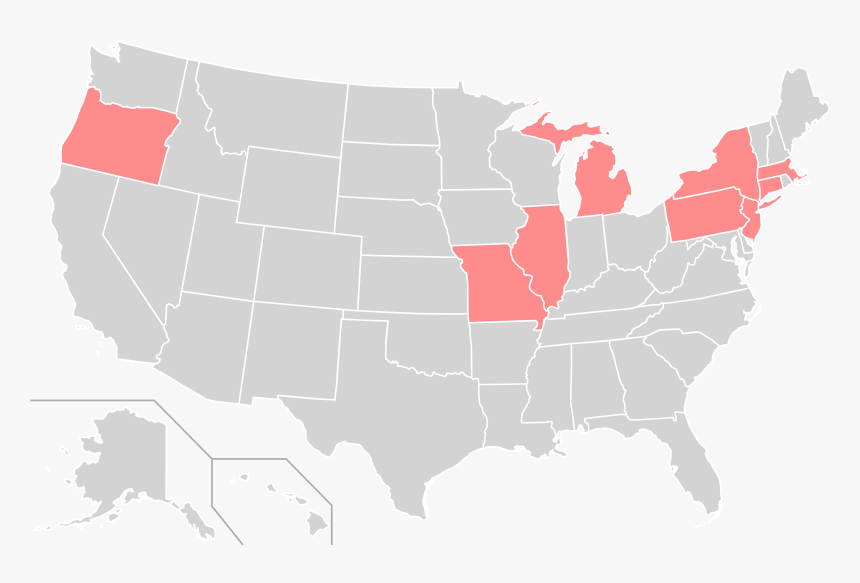 Home States Of Socialist Labor Party Presidential Nominees - Communist States In America, HD Png Download, Free Download