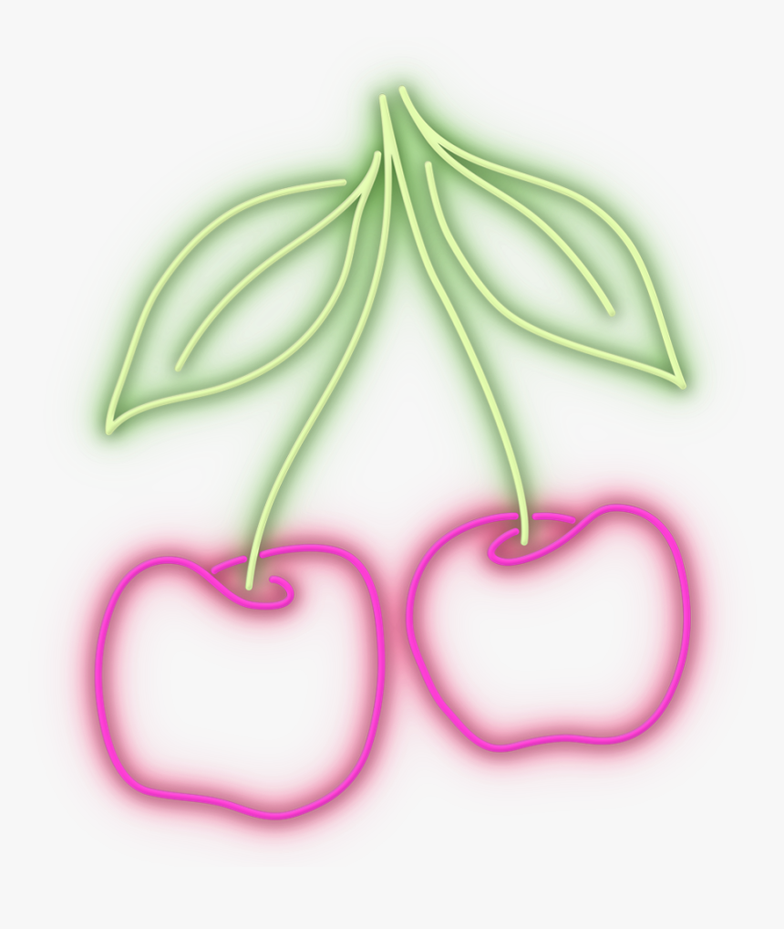 #cherry #cereza #neon - Cereza Neon Png, Transparent Png, Free Download