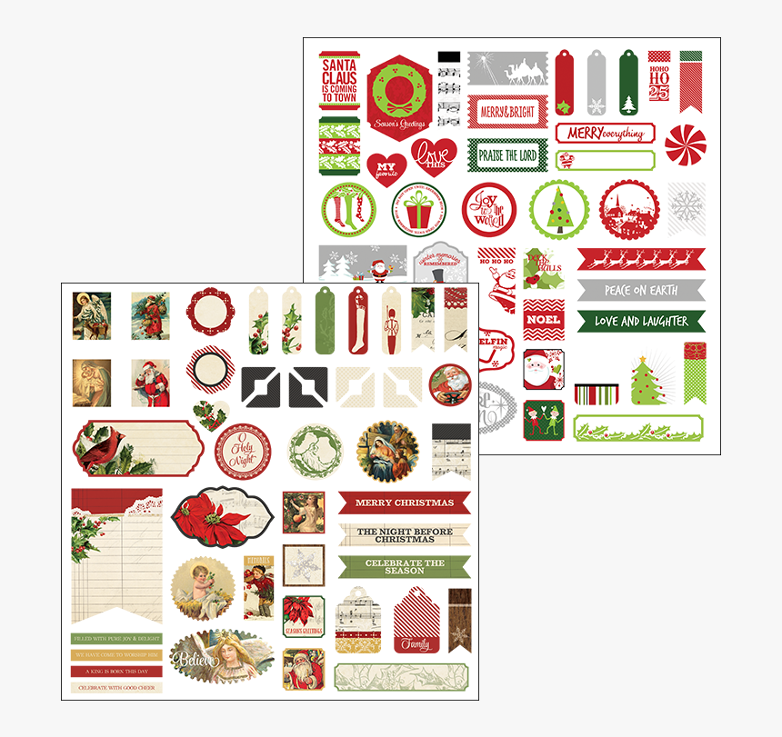 Christmas Digital Stickers Png, Transparent Png, Free Download