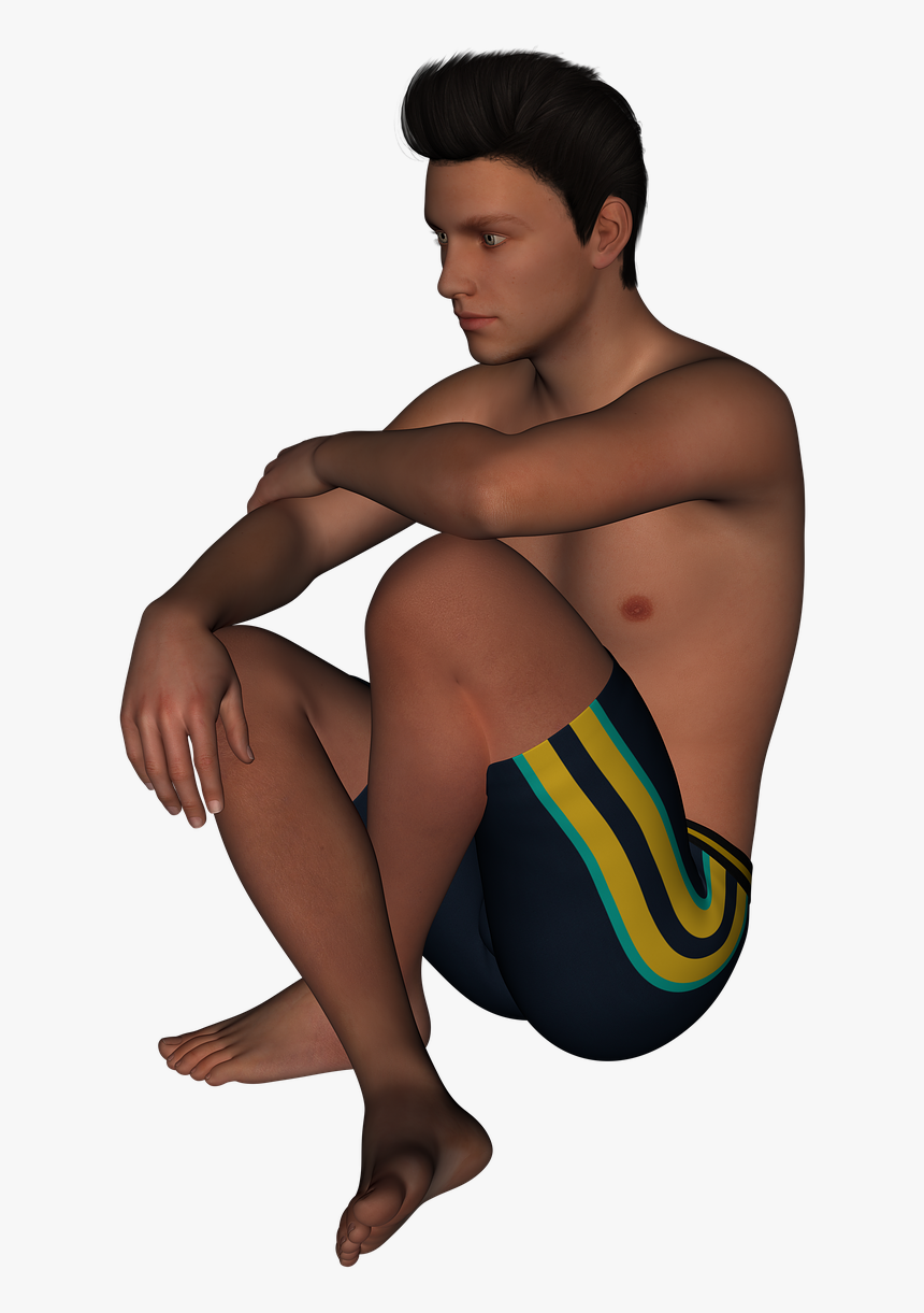 Swimmer Sitting Png, Transparent Png, Free Download