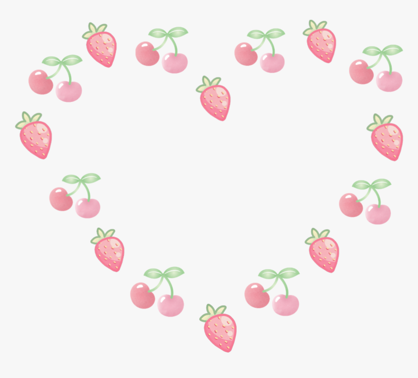 #heart #marco #corazon #cereza #frutilla #fresa #cute, HD Png Download, Free Download