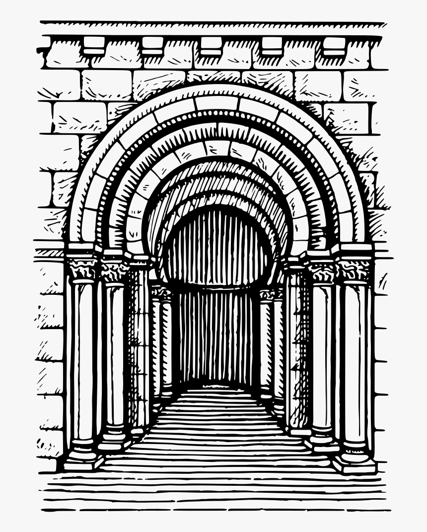 Romanesque Arch - Arch, HD Png Download, Free Download