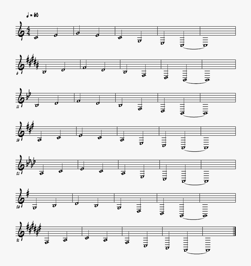 Pedal - Warm Down Exercises Trumpet, HD Png Download, Free Download