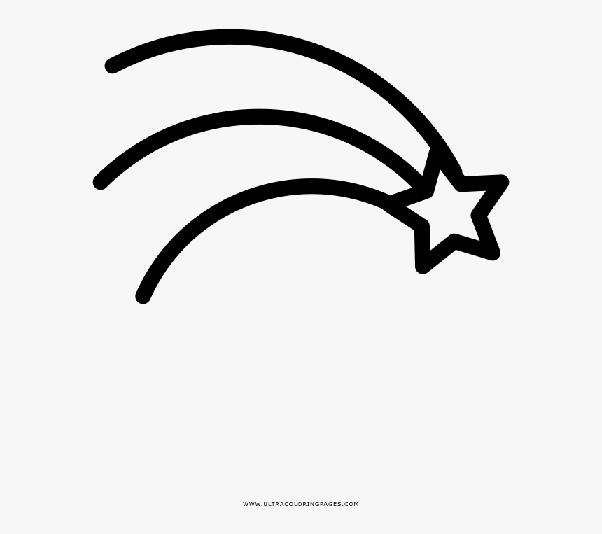 Shooting Star Coloring Page, HD Png Download, Free Download