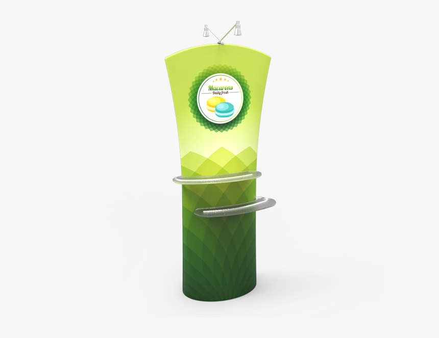 Curved Top Tension Fabric Banner Stand With Arm Shelves - Banner, HD Png Download, Free Download