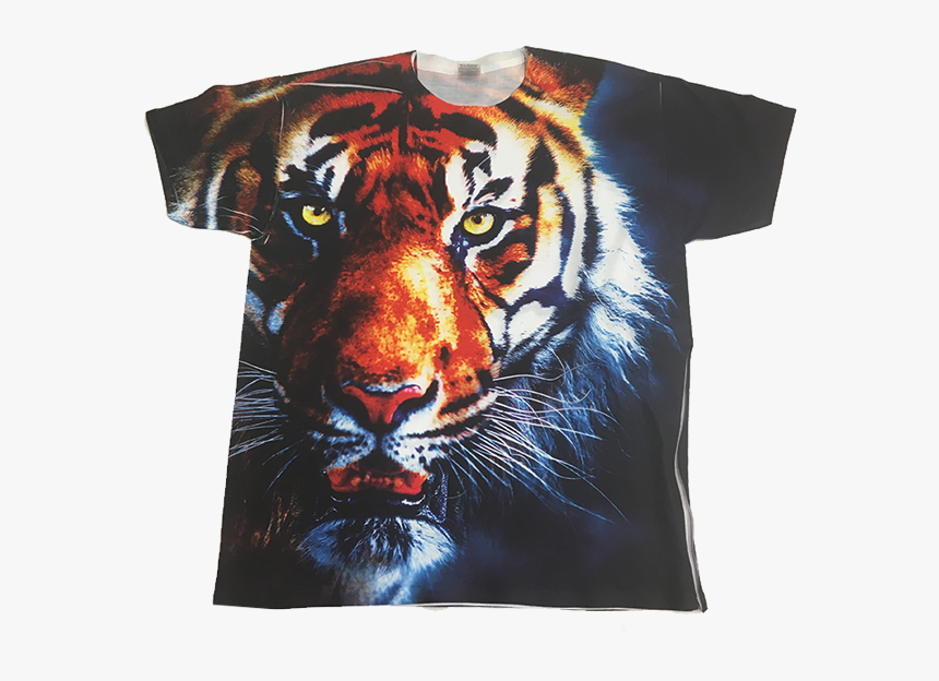 All Over Print Polyester T-shirt - Siberian Tiger, HD Png Download, Free Download