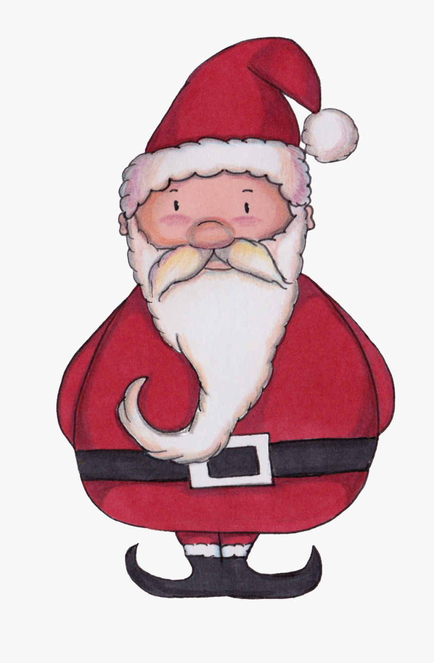 Hand Drawn Cartoon Santa Claus Png Transparent - Santa Claus, Png Download, Free Download