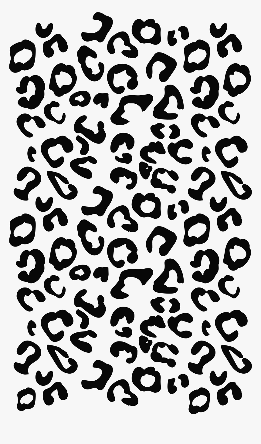 Clip Art Leopard Print Background - Black And White Cheetah Pattern, HD