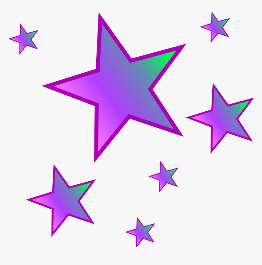 Purple,pink,star,clip Art,graphics,magenta - Stars Clipart, HD Png Download, Free Download