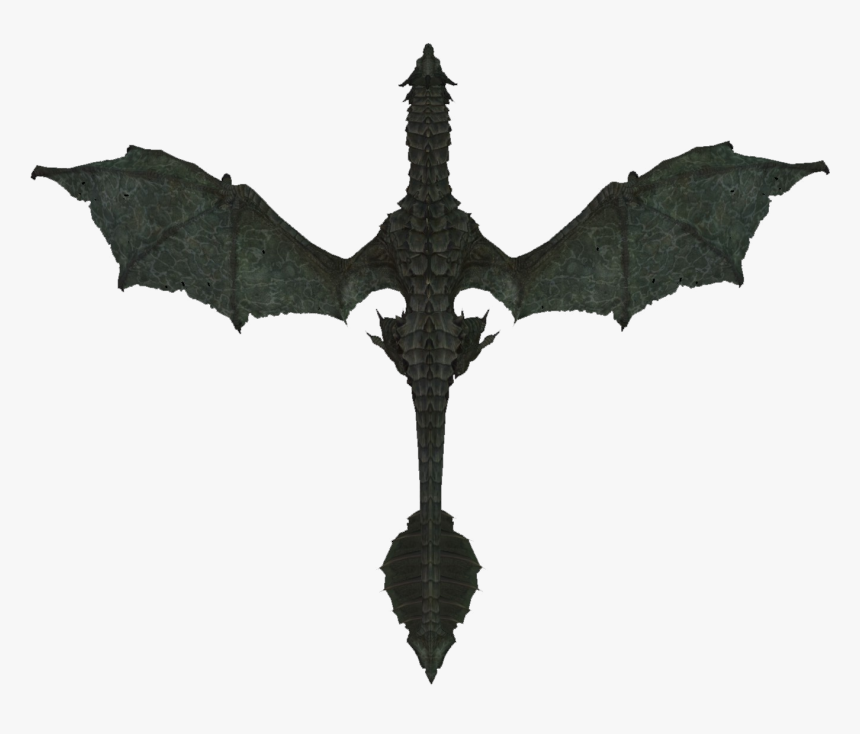 Dragon Sprite Top Down , Png Download - Dragon Skyrim Symbol Png, Transparent Png, Free Download