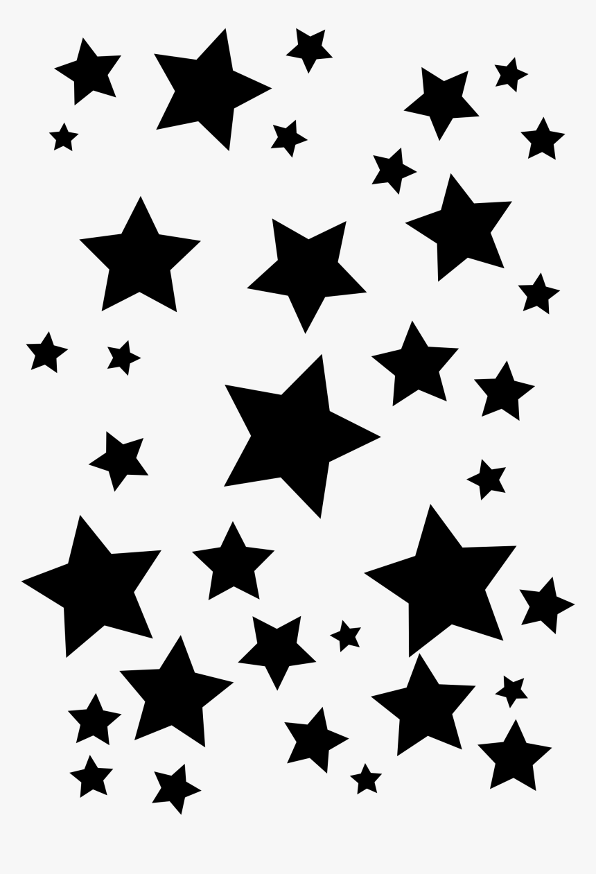 Royalty Free Library Cluster Of Stars Clipart Collection - Black And White Stars, HD Png Download, Free Download