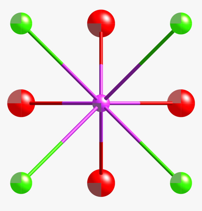 Biocl Xtal 1993 Bi Coordination Top Down 3d Cm Ellipsoids - Modern Gres Szkl Struktura Motyw F 19, HD Png Download, Free Download